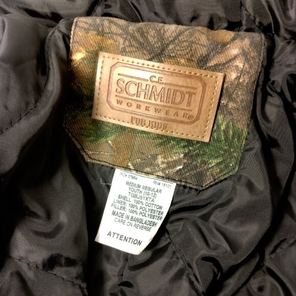 CE Schmidt Workwear Kids Medium RealtTree Camo Jacket Hunting Quilted Hunt - Picture 5 of 13